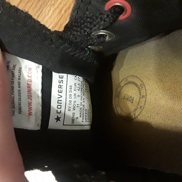 RARE '08 Project (RED) Billie Joe Armstrong Converse Artist #10 Unisex M9/W11 - Picture 10 of 16